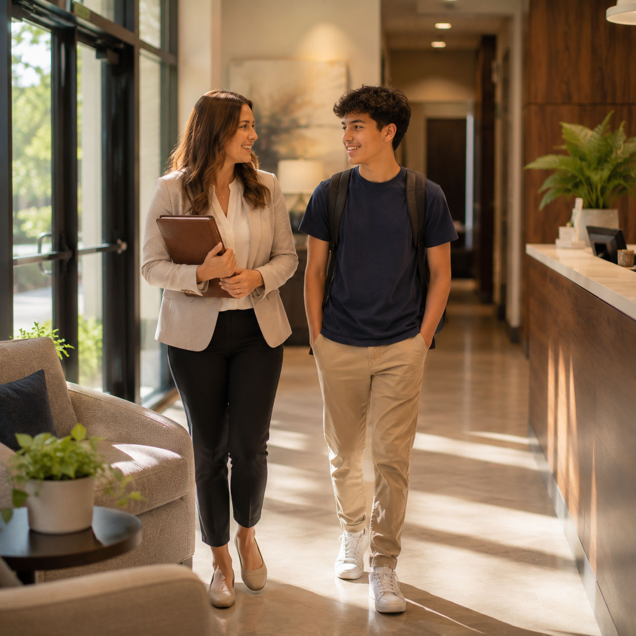 Licensed teen counselor providing compassionate counseling for a teenager in Rockwall TX