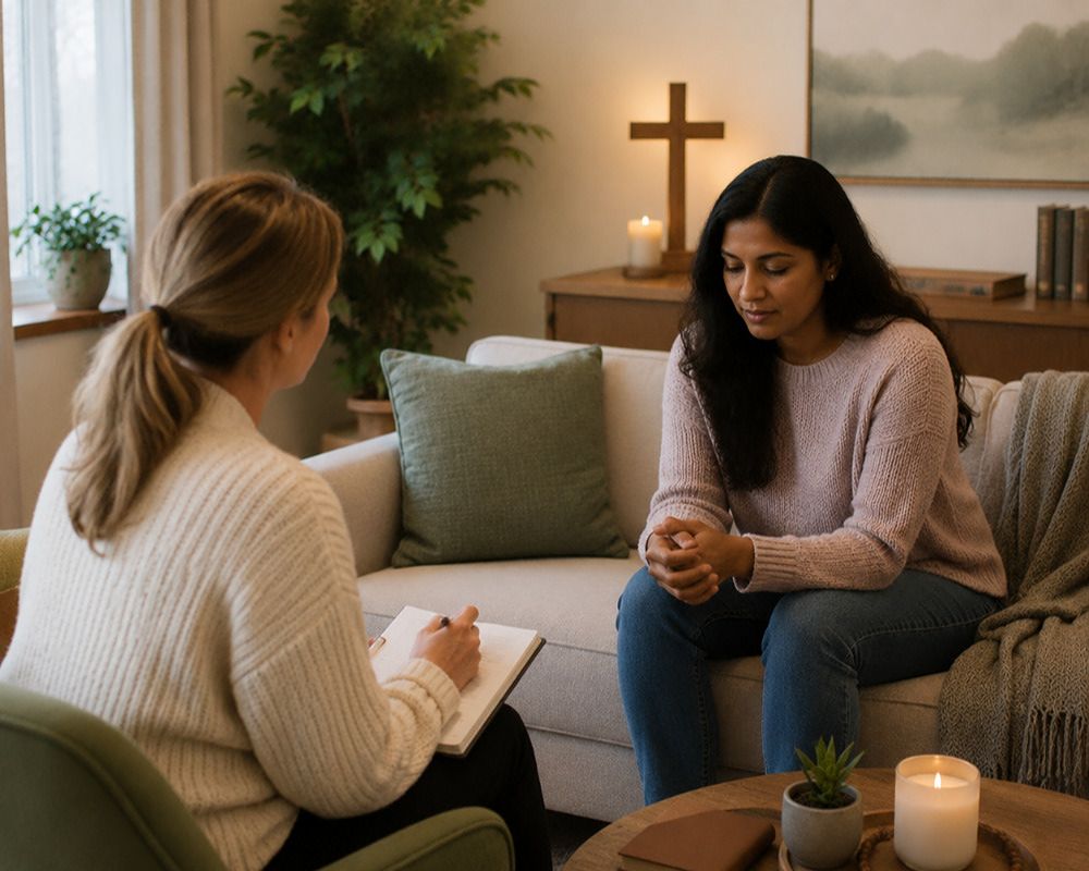 Faith-based anxiety counseling in Rockwall Texas integrating Christian values and evidence-based therapy.