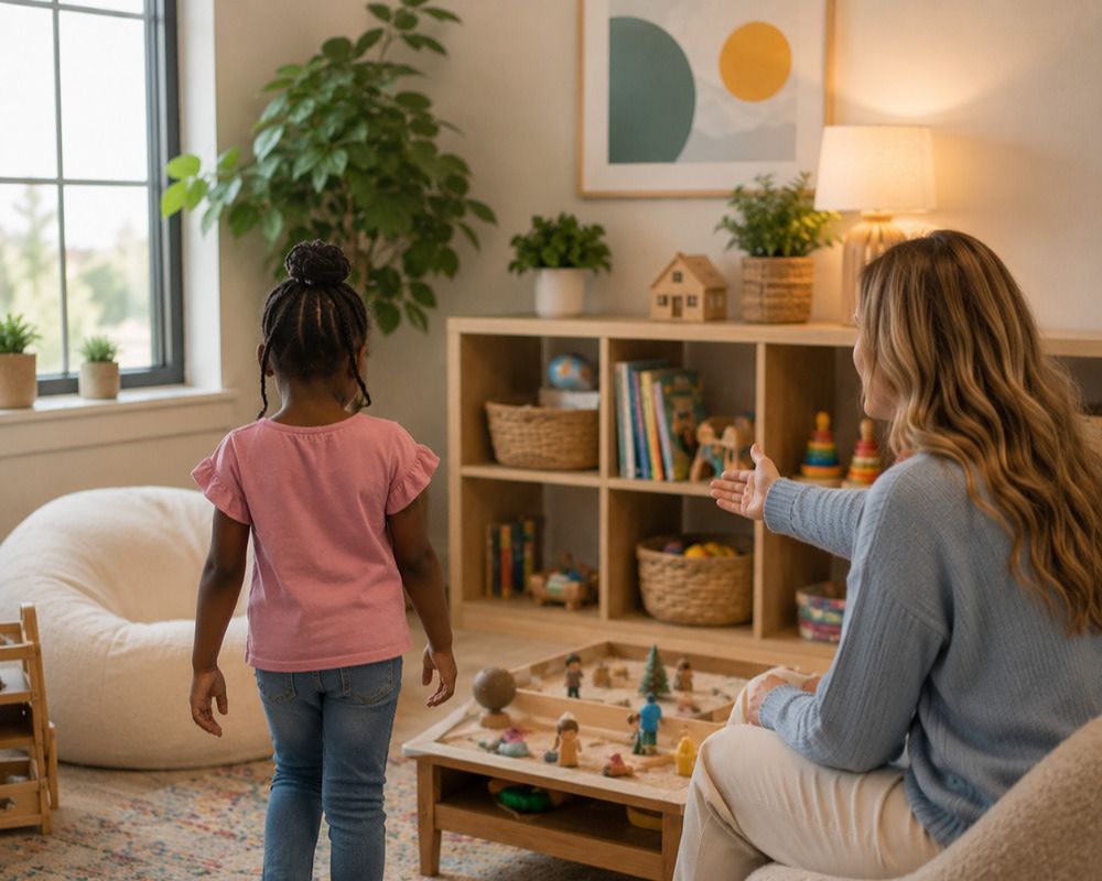 First child therapy appointment in Rockwall Texas designed to help children feel comfortable and safe.