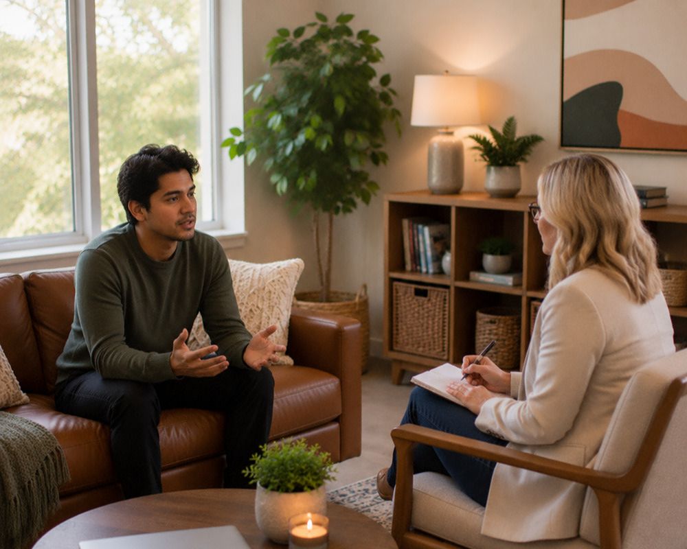 High-functioning anxiety therapy in Rockwall Texas helping professionals reduce stress and perfectionism.