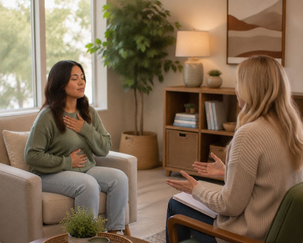Panic attack therapy in Rockwall Texas teaching clients how to manage panic symptoms and regain control.